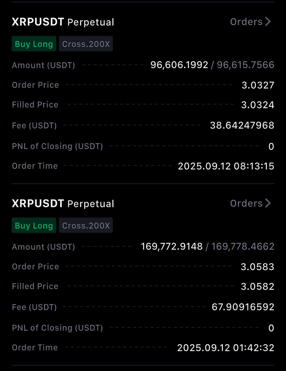 DK64Trades's tweet image. Longed $300k $XRP from 09/12 to 09/17 

From $2.97-3.05 

I’ll keep over committing &amp;amp; doing my part as a delusional visionary as long as 2.60s hold. coming from someone holding 1.4 million xrp .50s avg. yes I’m still buying it at $3. 

#Bridge2XRPL