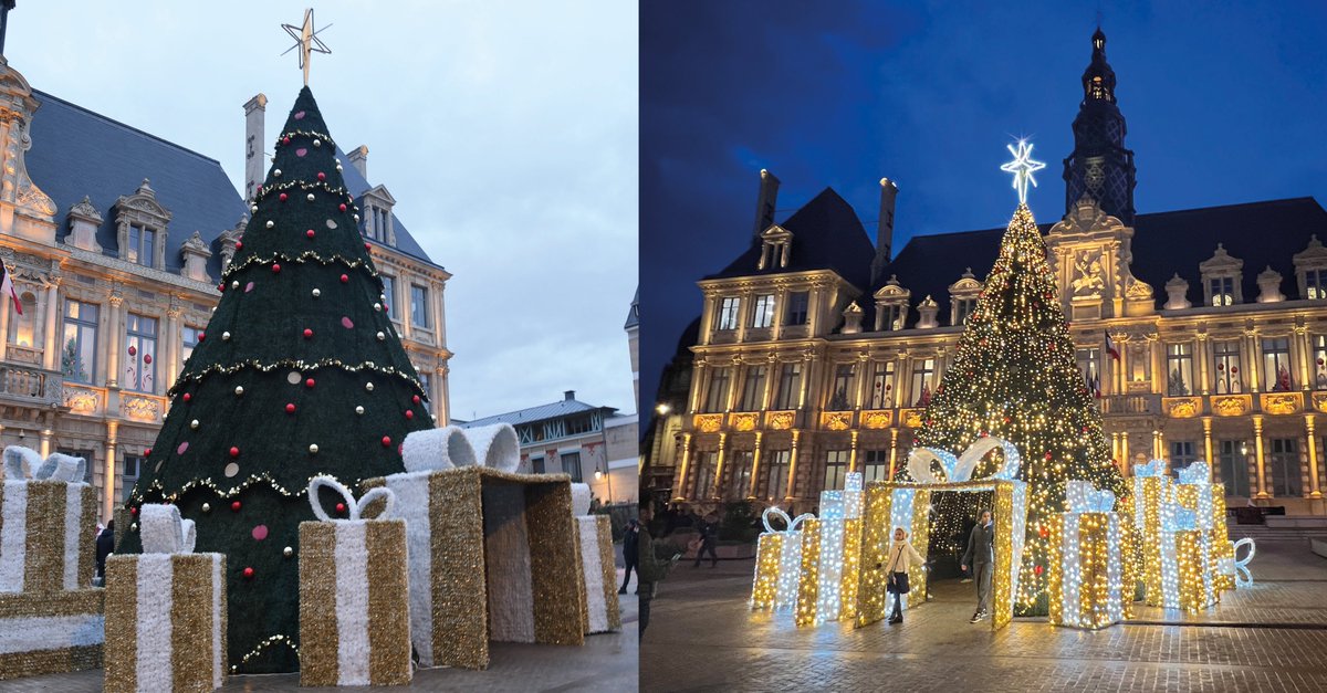 Same display, night and day. Our illuminations can add the extra wow-factor to Christmas in your place #lightingdesign #festive #ledlights