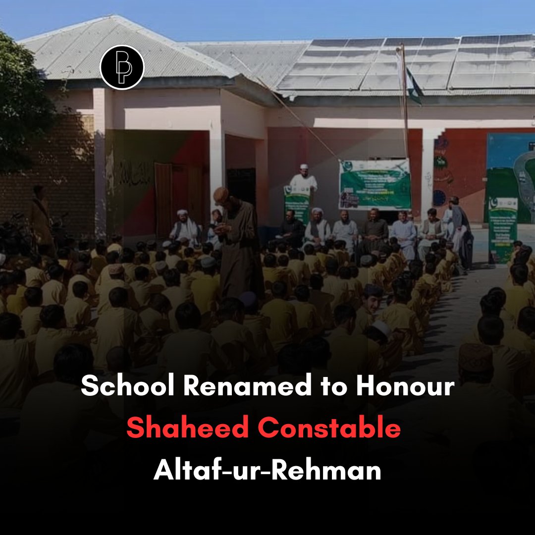 BalochPulse's tweet image. On the orders of the Chief Minister Balochistan, Government Boys High School, Kan Mehtarzai is now ‘Shaheed Constable Altaf-ur-Rehman Boys High School’.
#Balochistan #Shaheed #Education #Pakistan #Honor