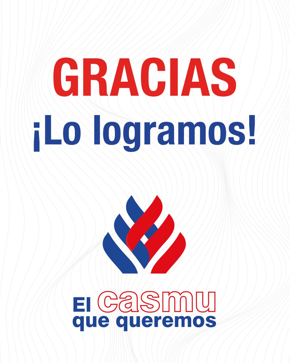 Desde el CASMU Que Queremos, agradecemos a los más de 1.000 capitalizadores que nos acompañaron a cambiar de rumbo. El Dr. Domingo Beltramelli será el próximo presidente de CASMU, y la Dra. Cristina Rey y el Dr. Marcelo Diamant serán miembros del Consejo Directivo.