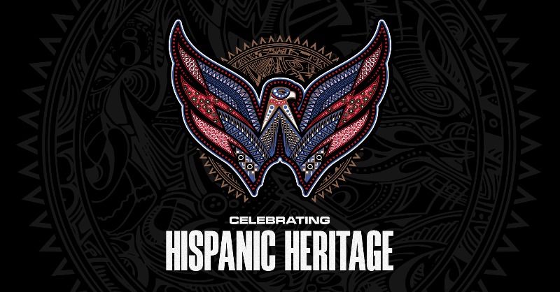 Capitals's tweet photo. The Capitals and @MSEFndn are once again joining the NHL, NHLPA and entire hockey community in celebrating #HispanicHeritageMonth with a series of activations.

This year’s efforts are highlighted by Hispanic Heritage Night at Capital One Arena on Tuesday, Oct. 14 and more.