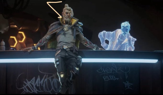 For technical reasons I wasnt able to give Zane's digital clone its original look for Borderlands 3. Im glad that I was able to bring it back for #Borderlands4. Theres some nice detail in there if you get close enough.