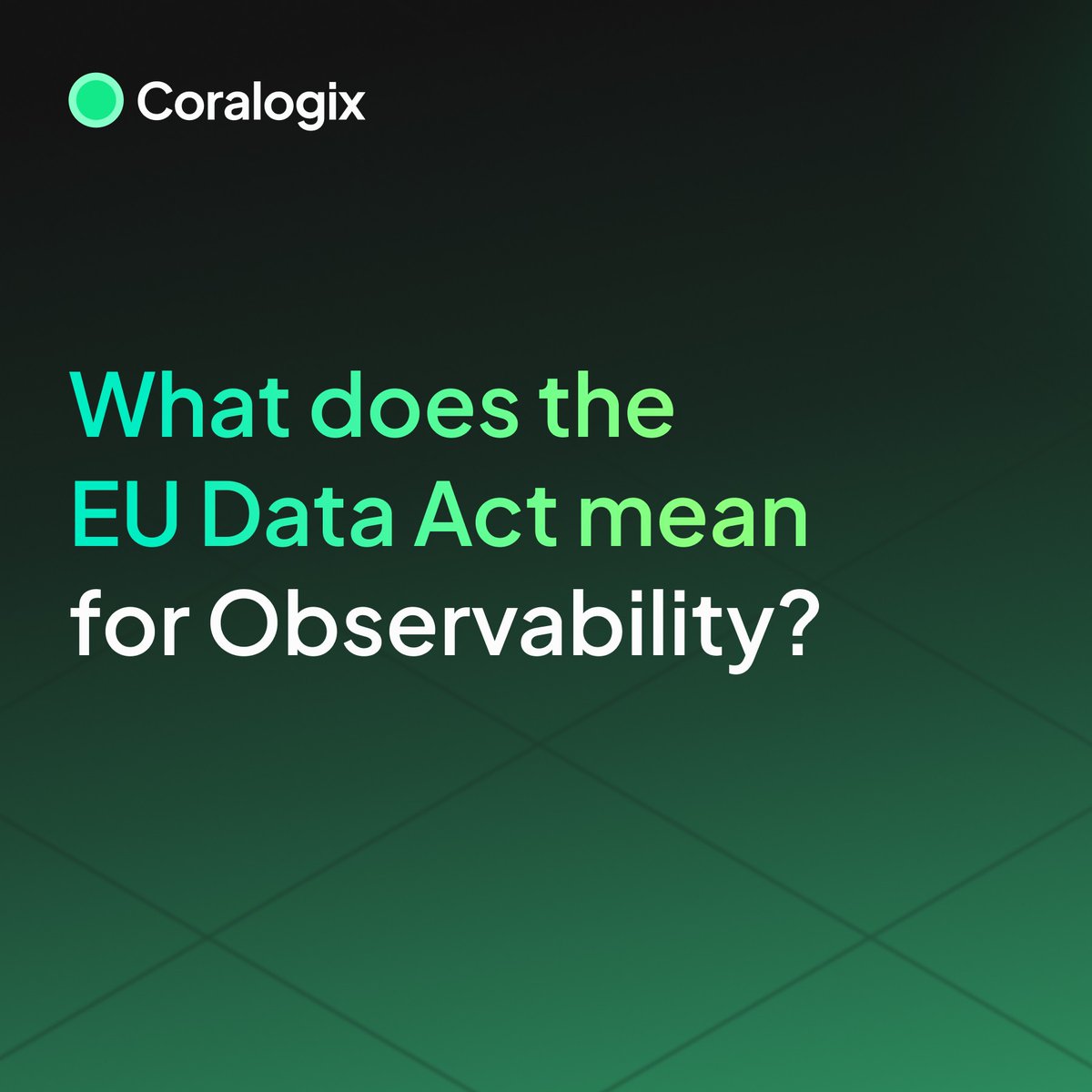 Coralogix's tweet image. The #EUDataAct was enacted on September 12th. Read how #Coralogix is naturally compliant with all elements of the act: coralogix.tech/3IqJxUH

Coralogix delivers:

✅ Data at rest in your storage
✅ Open source integrations
✅ No vendor lock‑in
✅ Transparent pricing