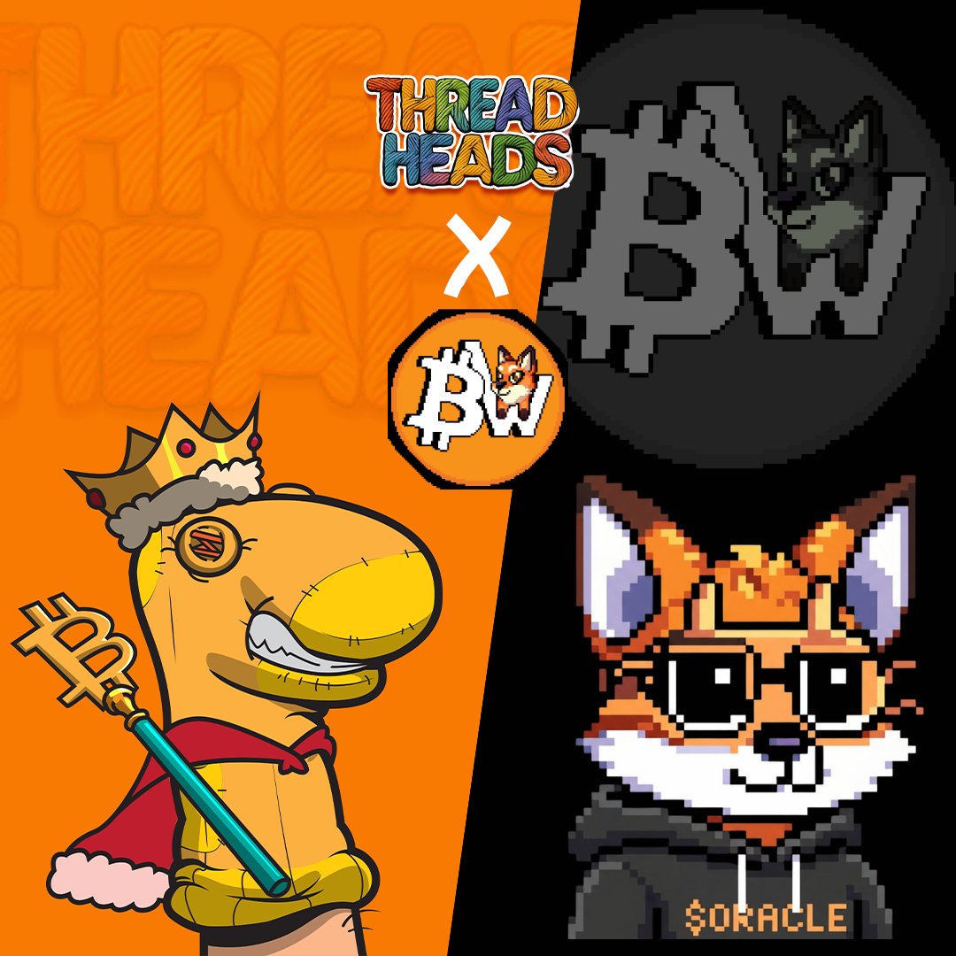 ThreadHeadsBtc's tweet image. 🚨 MAJOR PARTNERSHIP ALERT🚨

🧦WHITELIST + $ORACLE TOKEN AIRDROP FOR ALL THREADHEADS HOLDERS🧦

Bitcoin World is giving every ThreadHeads holder whitelist access for their upcoming mint on Sept. 25!

@Bitcoinworldapp is also airdropping $ORACLE tokens to all ThreadHeads holders…