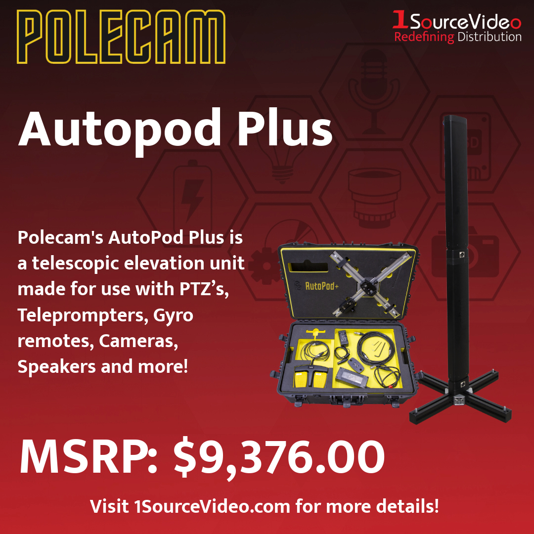 1sourcevideo's tweet photo. @Polecam_Systems’ Autopod+ gives you remote-controlled vertical camera movement—perfect for dynamic shots in studio and live environments.
#Polecam #AutopodPlus #CameraElevation #MotionControl #BroadcastGear #LiveProduction https://t.co/hgqmgVUcHZ