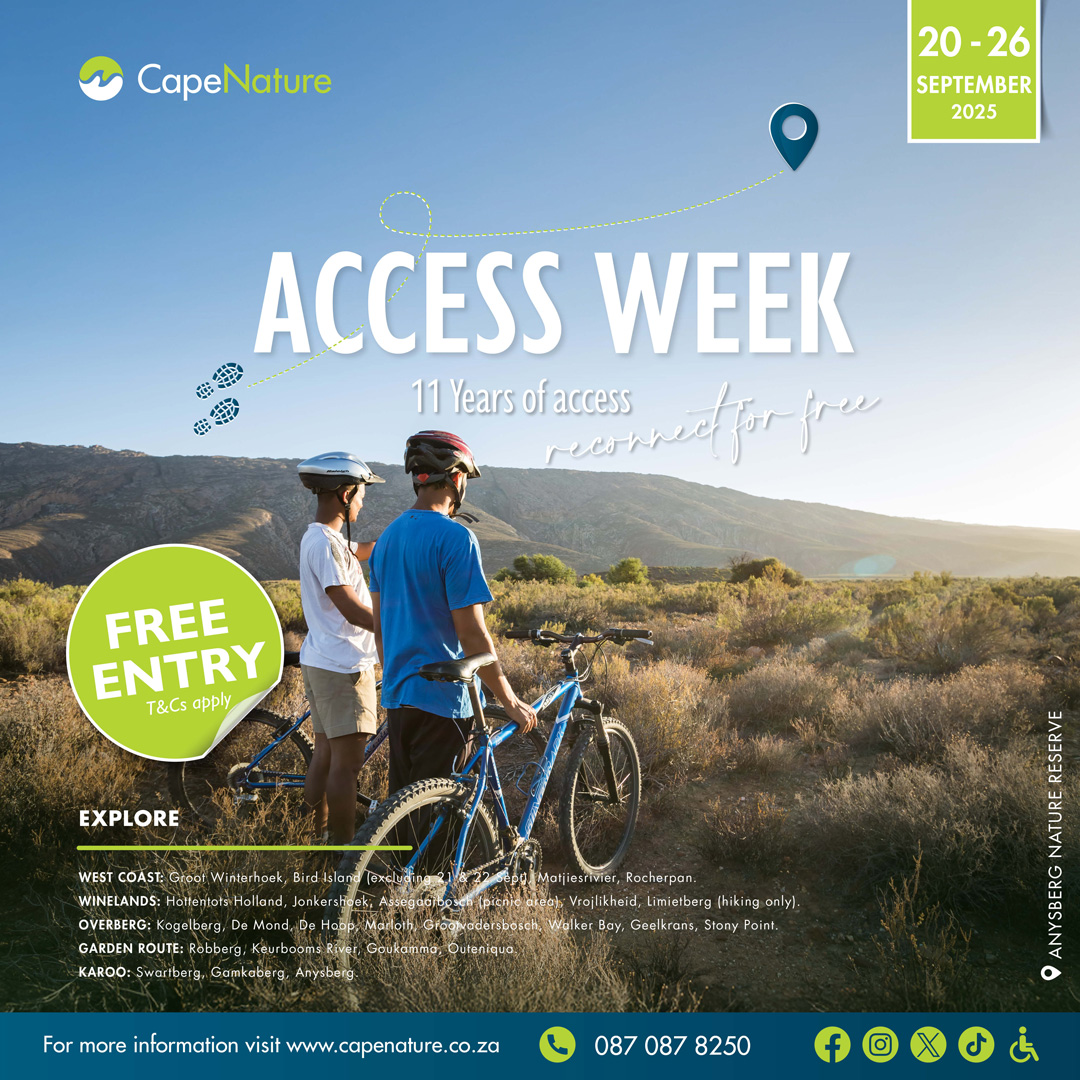 CapeNature1's tweet image. Access Week is only days away...

Look out for our competition with The Papery where we will be giving away a prize a day, for 11 days! We are celebrating the unique biodiversity of the Western Cape with fynbos inspired stationery prizes.  

#CapeNature #AccessWeek #Competition