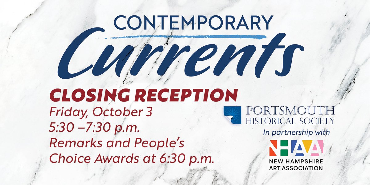 Contemporary Currents is extended until November 15! More time for art, plus a fall photo walk, historic plaques, and an advocacy panel- mailchi.mp/portsmouthhist…
