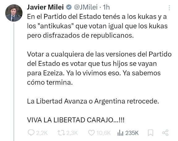 Al boludo este le votaron en contra 9 de sus propios diputados, sigue metiendo kukas en sus listas y gobierno, y encima llora.