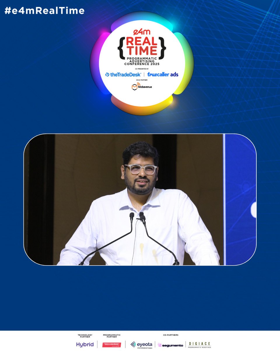 e4mtweets's tweet image. How does AI power smarter commerce? 💡
Ankur Rathi of Amazon Ads explored this at #e4mRealTime 2025 through the lens of Amazon DSP’s AI-first strategy.

Here are the key takeaways:

❇ Every day, several customers visit Amazon.in regularly to browse for products…