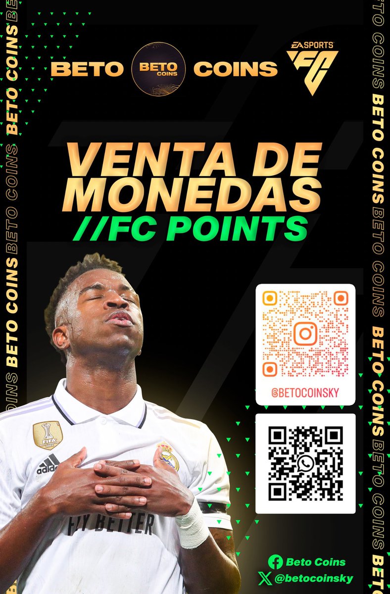 Betocoinsky's tweet image. 💥ESTAMOS DE VUELTA CON LA VENTA DE MONEDAS DE EA FC💥
🔥 Mas de 2 millones en stock
❗️Cuentas con FC Points (Solo xbox)
⚠️ Los precios mas BARATOS del mercado
🎁 Regalos en cada compra
💵 Paypal, Crypto, Zelle, Bank Transfer 
💯AMPLIAS REFERENCIAS
WHATSAPP : +52 999 450 9557