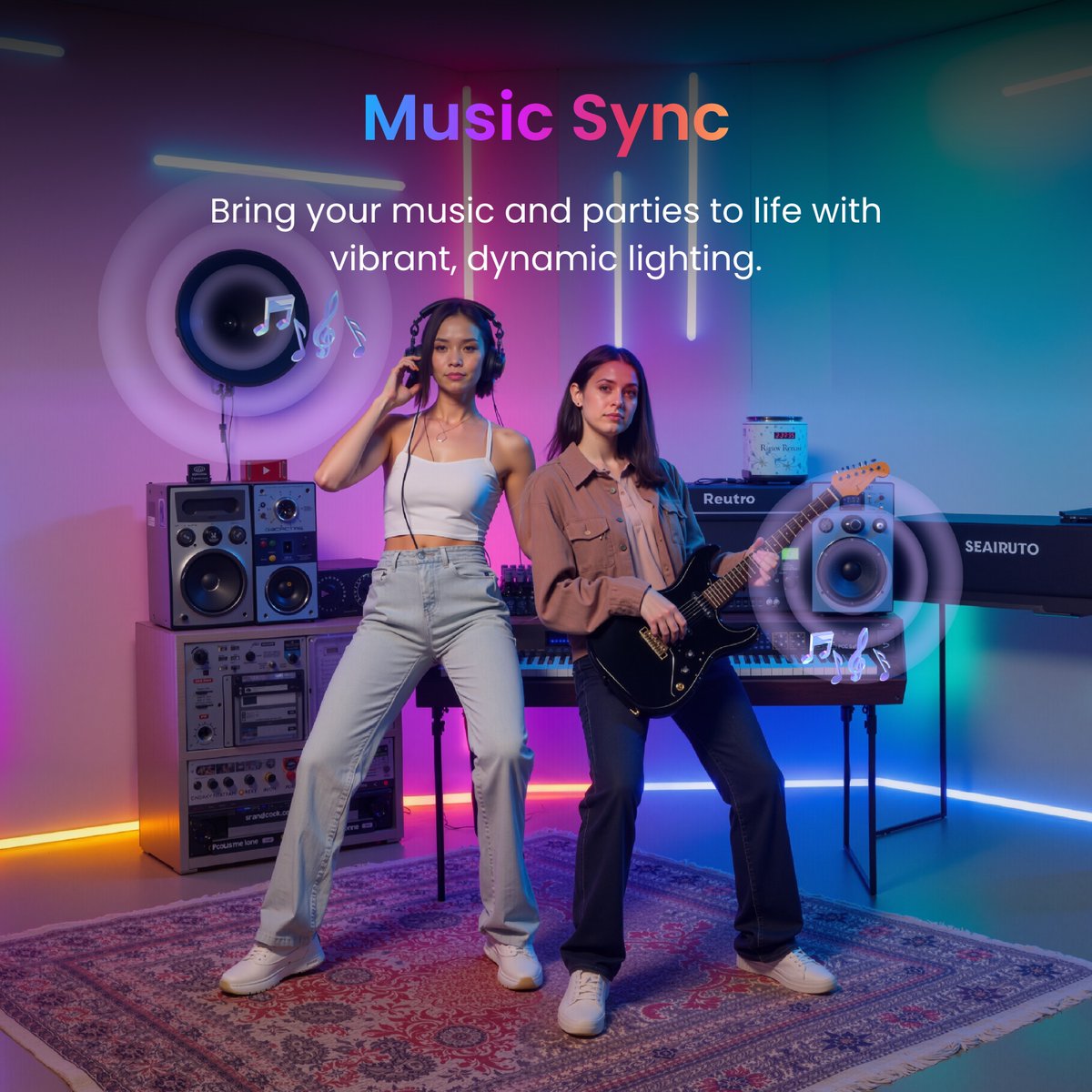 SwitchBot's tweet image. Our all-new RGBIC Strip Light &amp;amp; RGBIC Floor Lamp launch today 🎉
Play with endless colors, sync to your music, and enjoy Matter smart control. Light up your space like never before! 🌈💡 

Floor Lamp 👉 geni.us/HA9uJ8k
Strip Light 👉  geni.us/GwHGC
#RGBIC