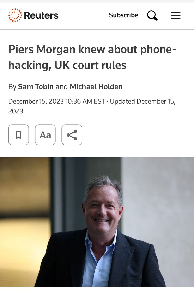 <a href="/piersmorgan/">Piers Morgan</a> At least he didn’t lie while testifying before a parliamentary committee, right?