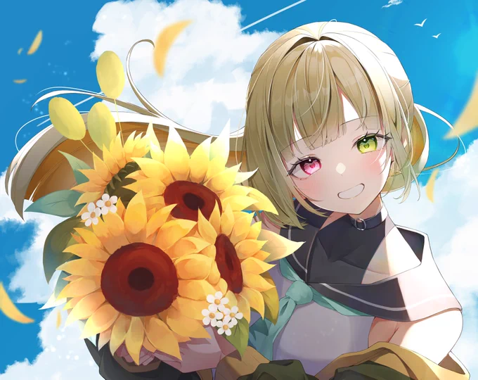 【お仕事】こちら、あとも様のサムネイル用イラストを描かせて頂きました 新しい門出に幸あれ〜〜〜!!よろしくお願いします