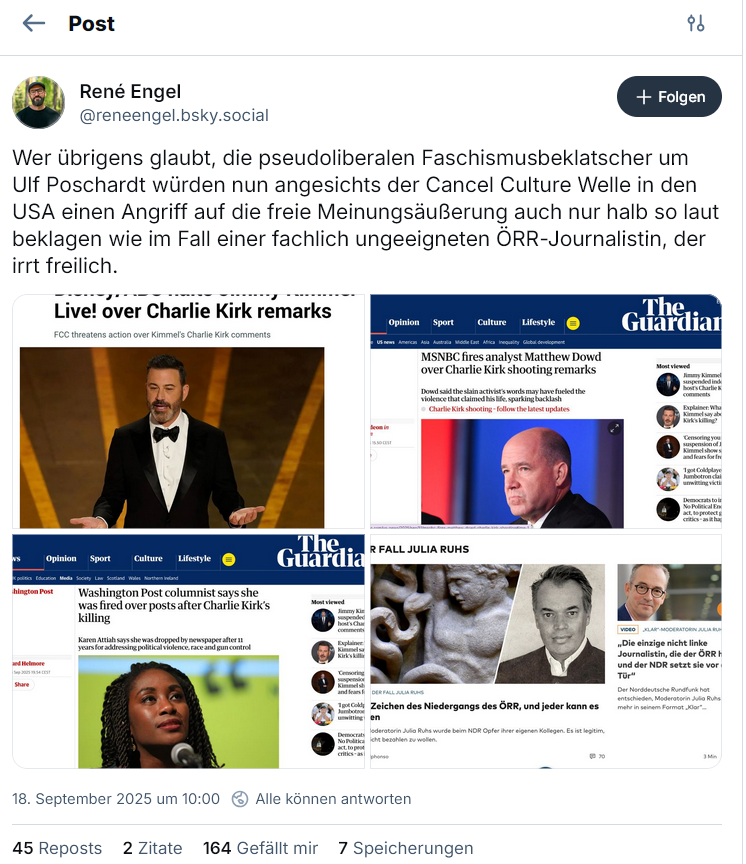 i_iangg's tweet photo. Das ist René Engel. Er ist der ehem. Büroleiter von Ricarda Lang, der auch #Ruhs mobbt.

Er lässt heute auf dem #Hass- &amp; #Hetz-Portal #Bluesky wissen, dass @_donalphonso ein "pseudoliberaler Faschismusbeklatscher ist". https://t.co/CkJLbQHIkf