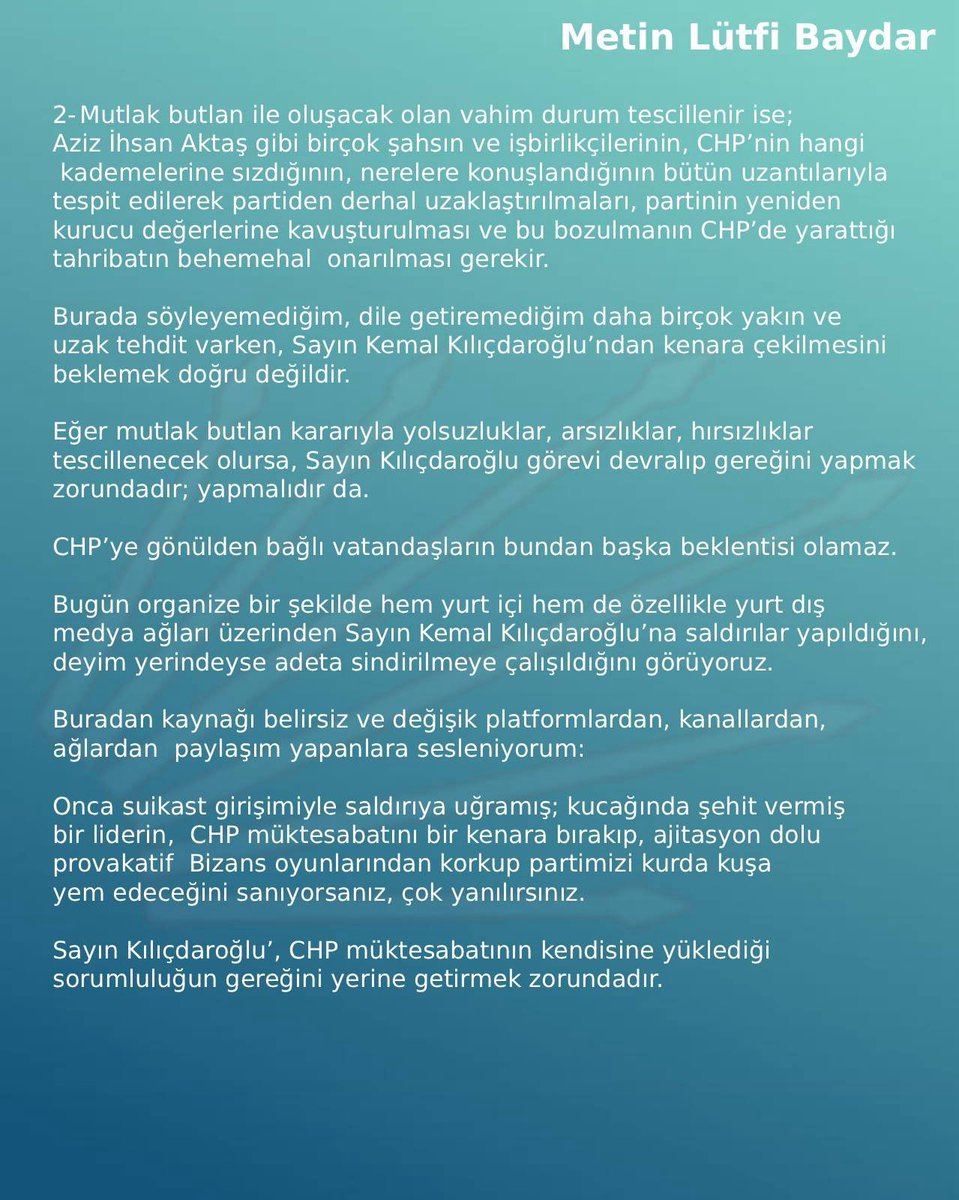 Metin Lütfi BAYDAR tweet media