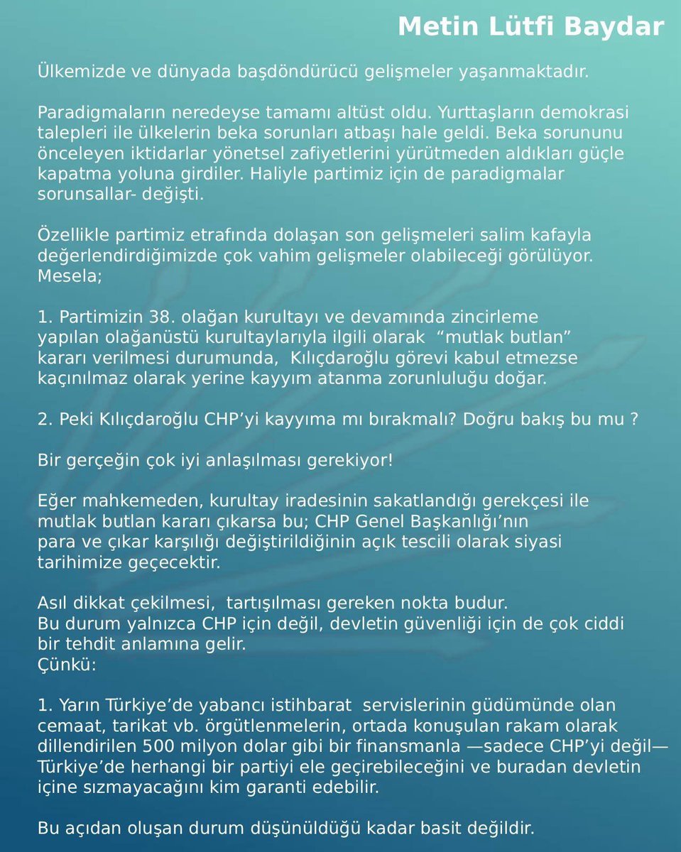 Metin Lütfi BAYDAR tweet media