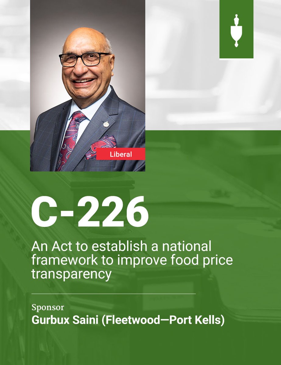 HoCChamber's tweet photo. .@gurbuxsainimp introduced Bill #C226 in the #HoC.
📜 The full text of the Bill will be available later today: https://t.co/w7U08AyH3f https://t.co/xyuxiHo6gK