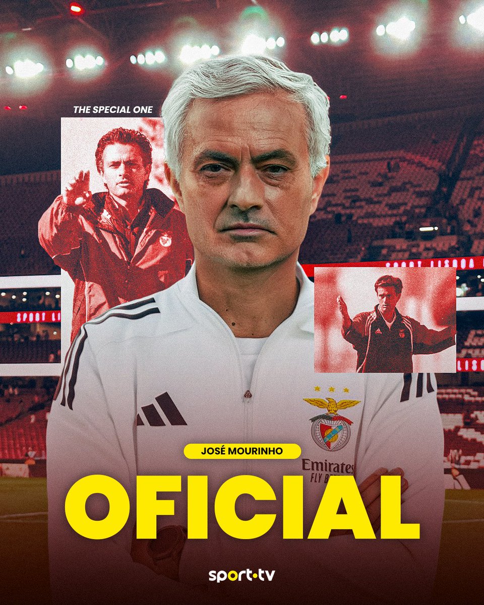 sporttvportugal's tweet image. 🚨OFICIAL: José Mourinho é treinador do SL Benfica 🦅´

Vai ter sucesso com as águias?

#sporttvportugal #SLBenfica #JoseMourinho