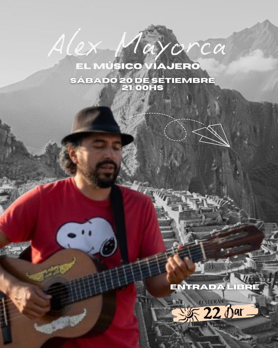 🎶Dos noches con música en vivo ofrece Restorán 22 Bar Atlántida:
👉Viernes 19, 21 hs.: Cruzacaminos con su espectáculo que fue premio revelación en Durazno este año.
👉Sábado 20, 21 hs.: Alex Mayorca, el músico viajero con temas de hoy y de siempre.
Info y reservas📱092 416911