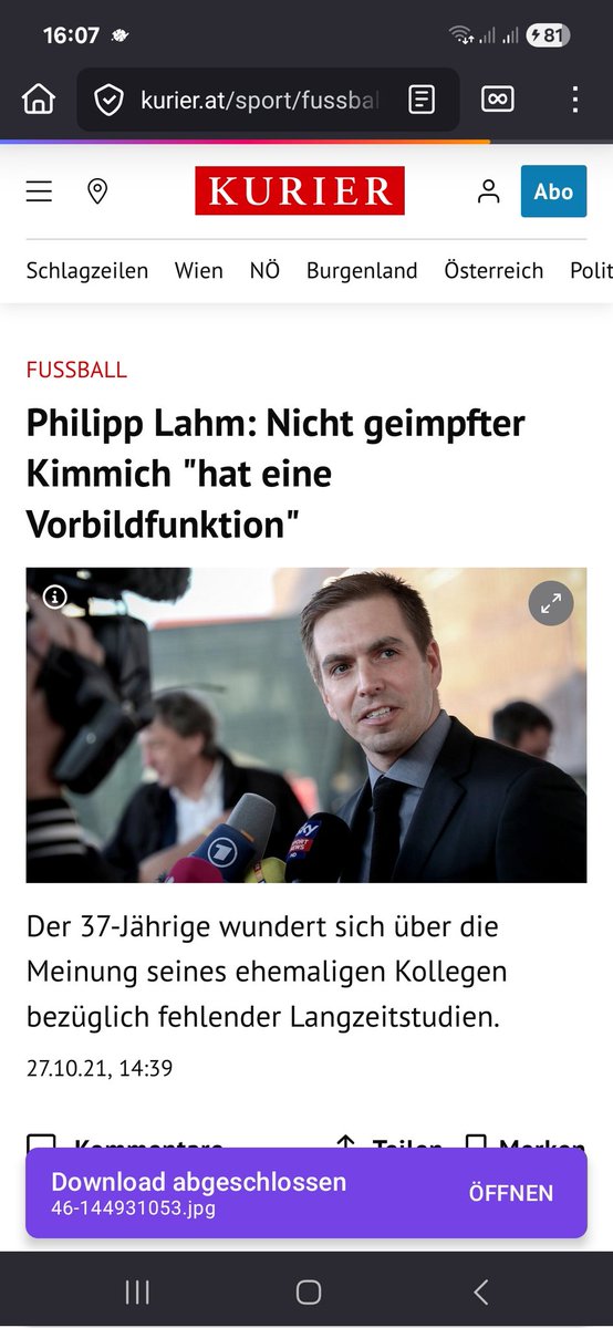 Auch der ehemalige Fußballstar PHILIPP LAHM erhält aktuell das BUNDESVERDIENSTKREUZ für "herausragende Beiträge für das Gemeinwohl".
Vermutlich ist DAS👇 damit gemeint...

Mich ekelt das nur noch an.