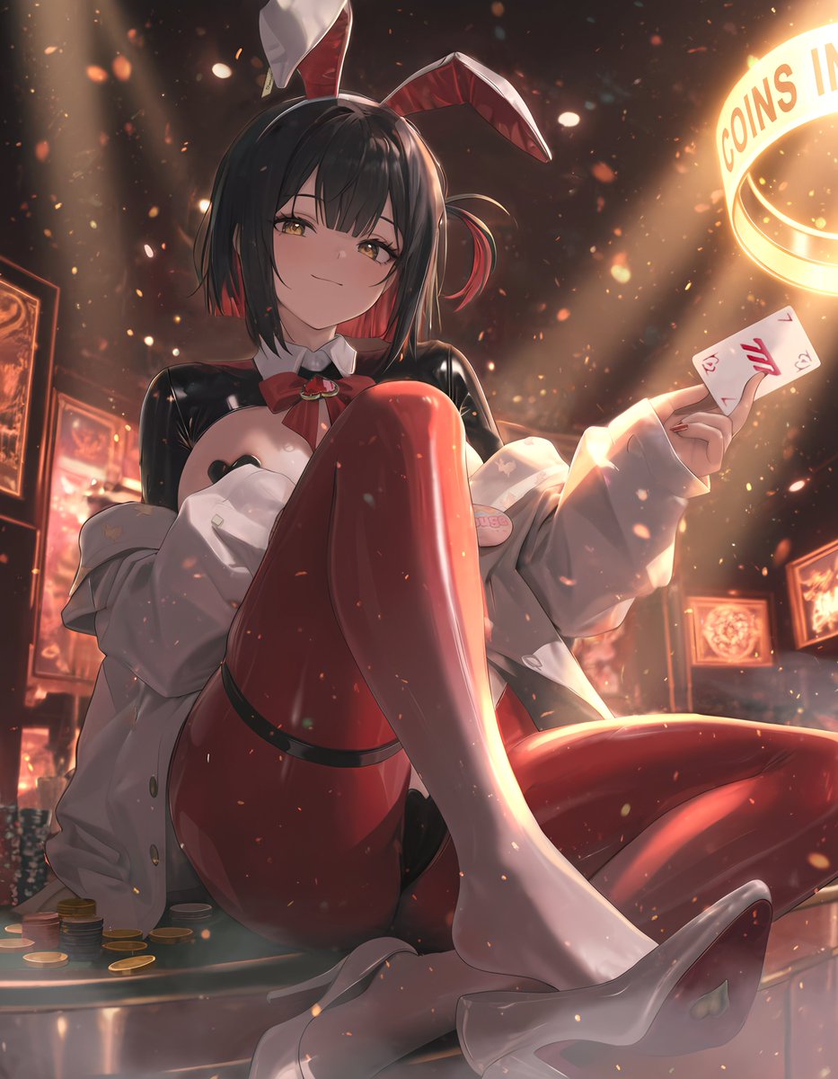 #AIart #NIKKE #Rouge 
ルージュ：アンラッキーラビット