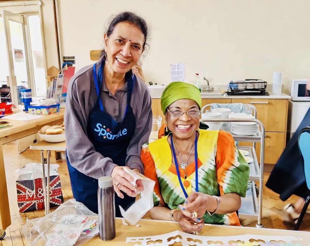 sparkleststeves's tweet image. We are delighted that Pam, one of our superstar volunteers, is a finalist in the @wandsworth_council Civic Awards 2025.
With her warm smile and caring nature, Pam embodies the Sparkle ethos, making all our guests feel special whether they are 9 or 99!
#WandsworthCivicAwards