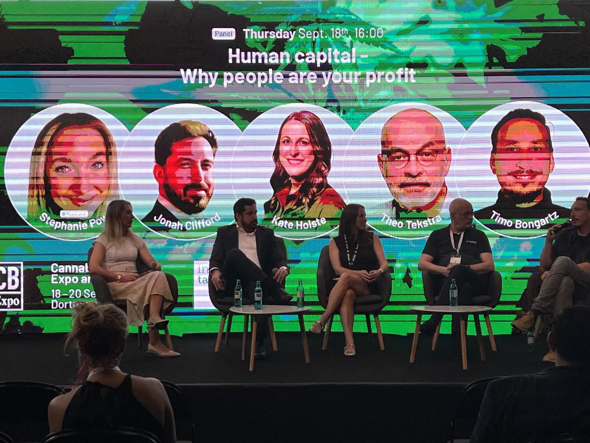 davidhyde2's tweet image. The ever impressive Stephanie Pow leading a great discussion on human capital in the global cannabis industry at CB Expo in Dortmund, Germany.