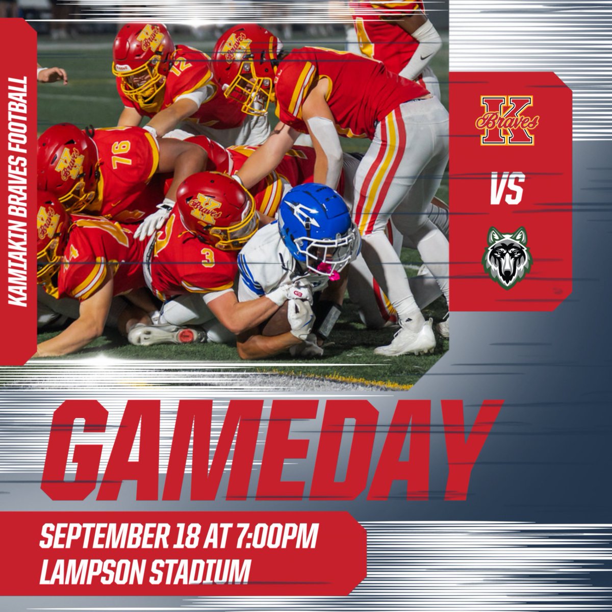 Braves host Sageview today at Lampson Stadium. Game will begin at 7:00. You can purchase tickets at the gate or pre-purchase here: gofan.co/event/3843680?…. Go Braves!