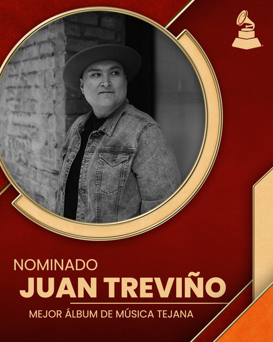 Eternamente agradecido con Dios y la academia de los @latingrammys, por haber nominado en la categoría “Mejor Álbum De Música Tejana” mi álbum llamado “6”.  Dios mediante en Noviembre estaremos celebrando en grande en Las Vegas!! 

#juantrevino6 #latingrammynominee2025