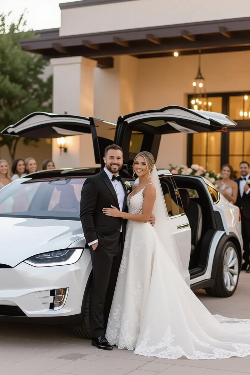 Steal the show at your OKC wedding! Tesla Model X rental with falcon-wing doors. Book Tesla Rental OKC! Visit us today: wix.to/Z4itEvC