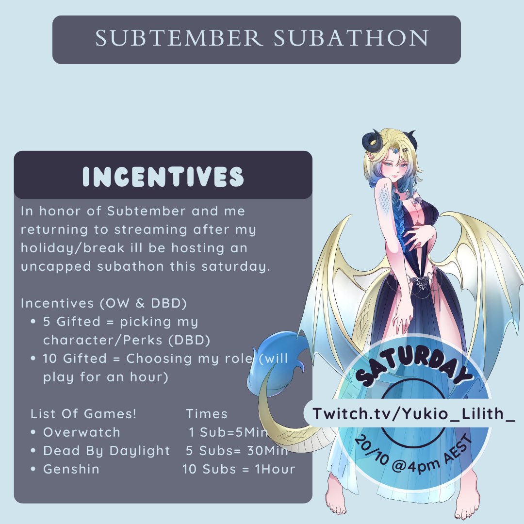 Excited to be back to streaming this week. Looking forward to the fun vibes and chaos 😊