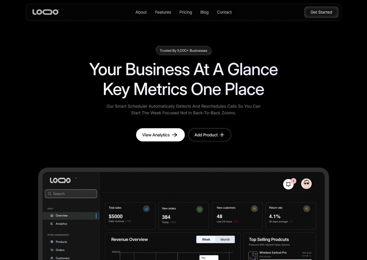 peterdev934's tweet image. Header design exploration for Saas