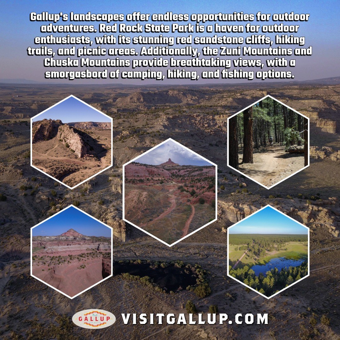 With miles of beautiful trails to choose from, the landscape and scenery around Gallup is like a "choose your own adventure" novel ☺️ 

#hiking #daytrip #VisitGallup #NewMexico #OptOutside #roadtrip #weekendgetaway #biking #MTB