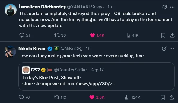 I haven't played the game since yesterdays update but I had high hopes with another subtick update, but I woke up to this