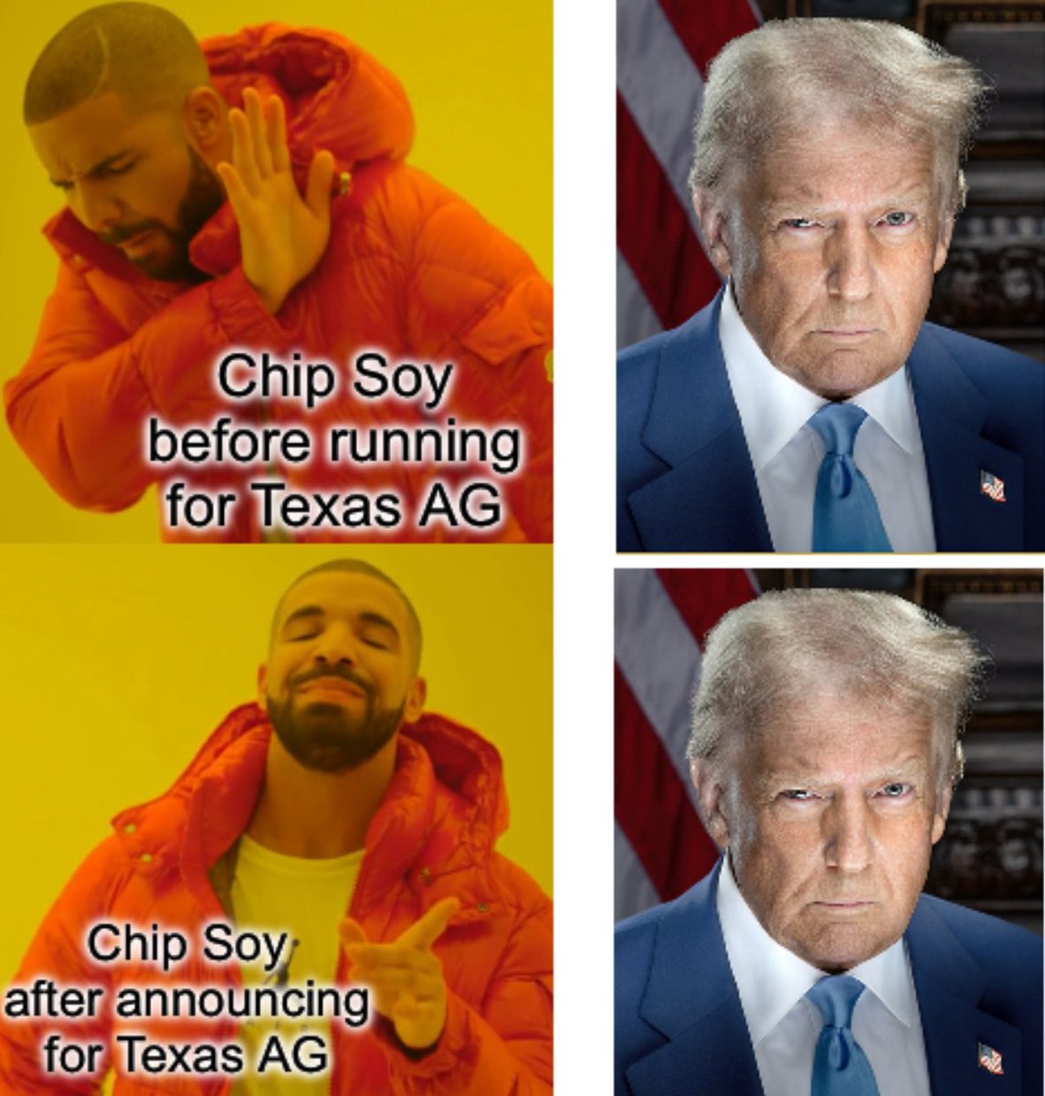 Don’t believe Flip Roy. 

Support President Trump’s “true MAGA attorney” and “warrior for our Constitution” (me) for Texas AG instead. 

AaronReitz.com