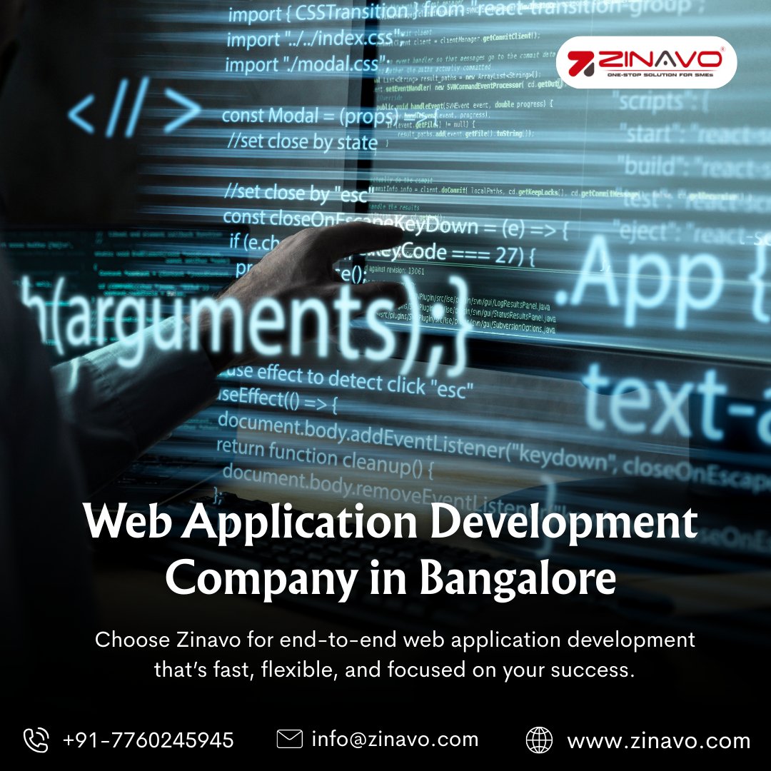 Zinavogroup's tweet image. Zinavo is a web application development company specializing in scalable, secure, and user-friendly solutions.
.
📞+91-7760245945
📩info@zinavo.com
🔗zinavo.com
📍goo.gl/maps/Z2fsxzF1W…
.
#Zinavo #Bangalore #WebApplicationDevelopment
