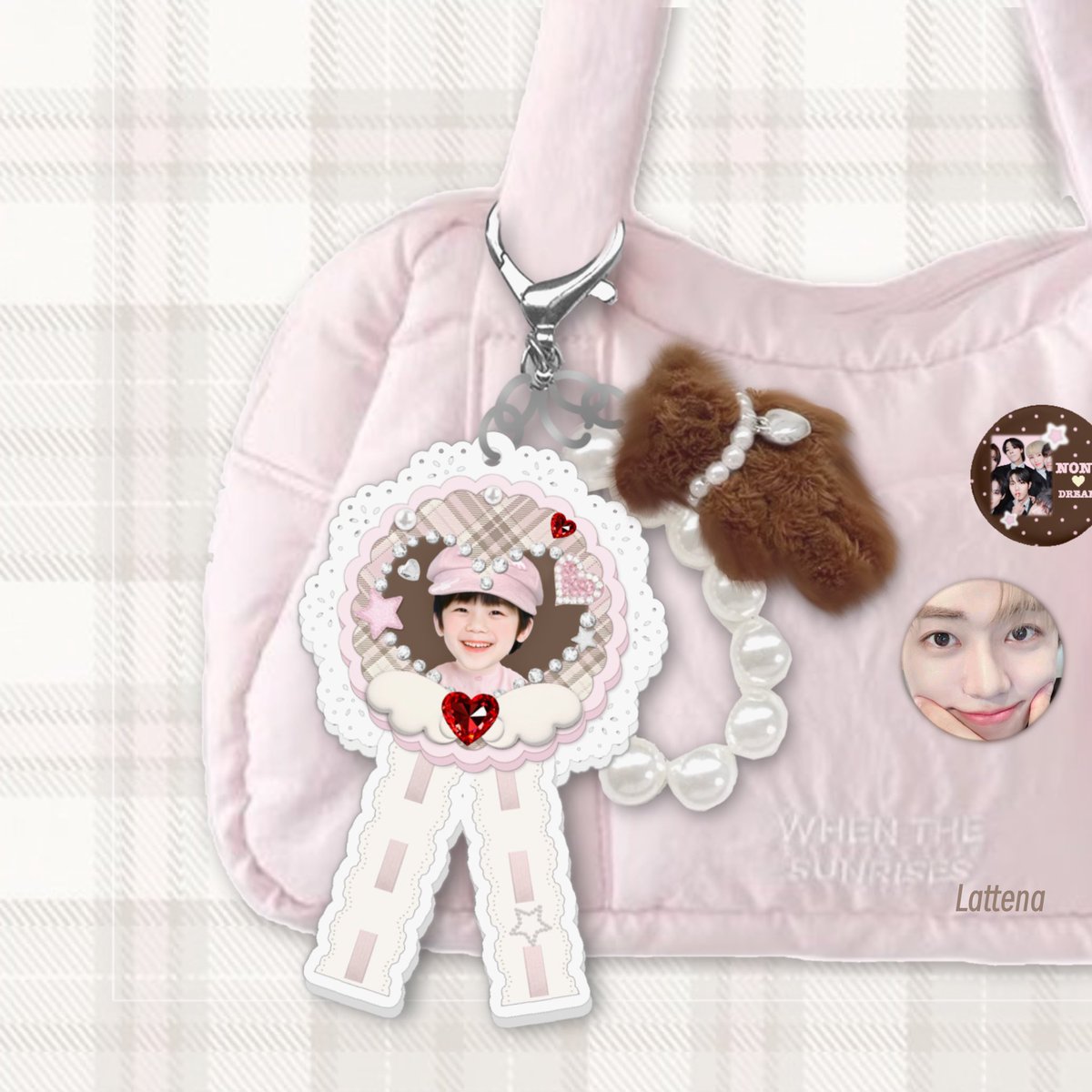 lattenamin's tweet photo. baby pinkyu ❤️ nana~ 
:♡ ⸝⸝ɞ̴̶̷ ·̮ ɞ̴̶̷⸝⸝ ㅋ
keyring  🎀🧸 https://t.co/2mhy1uO2I7