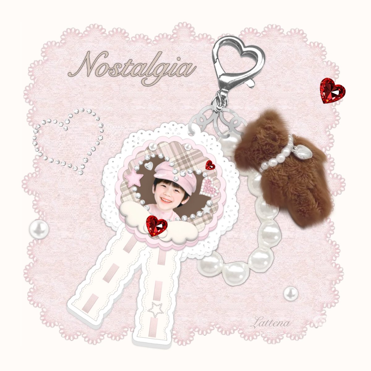 lattenamin's tweet photo. baby pinkyu ❤️ nana~ 
:♡ ⸝⸝ɞ̴̶̷ ·̮ ɞ̴̶̷⸝⸝ ㅋ
keyring  🎀🧸 https://t.co/2mhy1uO2I7