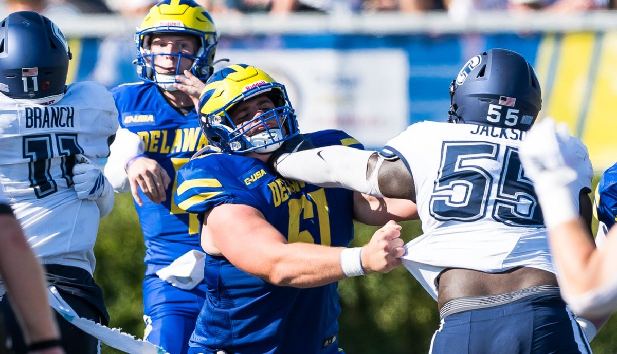 StiehlPhoto's tweet image. Games are won in the trenches.  Images of the front line...  @Delaware_FB @UDBlueHens #college #Football