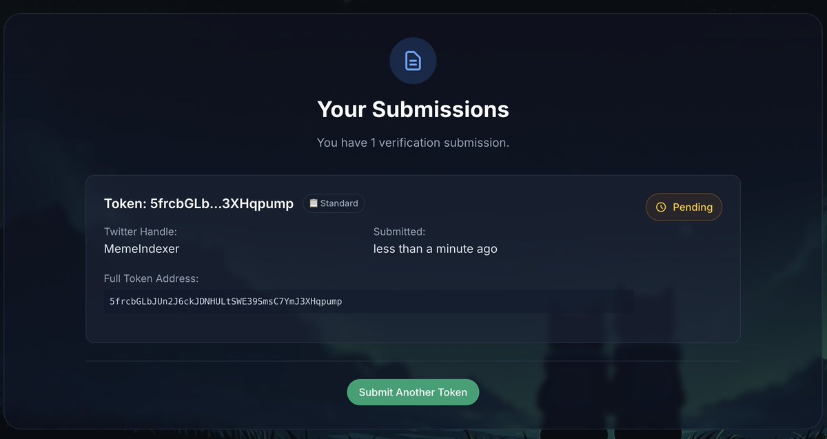 MemeIndexer's tweet photo. friendly $reminder

5frcbGLbJUn2J6ckJDNHULtSWE39SmsC7YmJ3XHqpump

The @JupiterExchange token verification fee of 1000 JUP has been paid to verify $reminder https://t.co/HIstw3FFw1