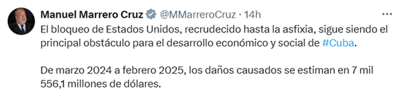 pmmonreal's tweet image. 1/6 En términos analíticos, la noción de que el bloqueo de EE.UU” es “el principal obstáculo al desarrollo” de Cuba es una hipótesis sin validar y no es aceptable como conclusión razonada. Por definición, implica un acto de comparación sobre el que nada se nos dice