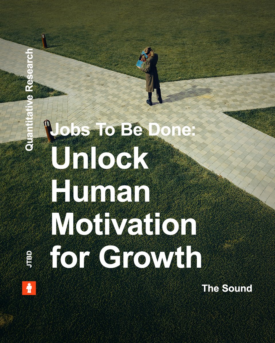 TheSoundHQ's tweet image. What’s the real reason people reach for your product? Jobs To Be Done (JTBD) with The Sound reveals hidden motivations, unseen competitors, and where your brand can truly win.
Read more here.
hubs.ly/Q03JXR1B0

#JobsToBeDone #QuantitativeResearch