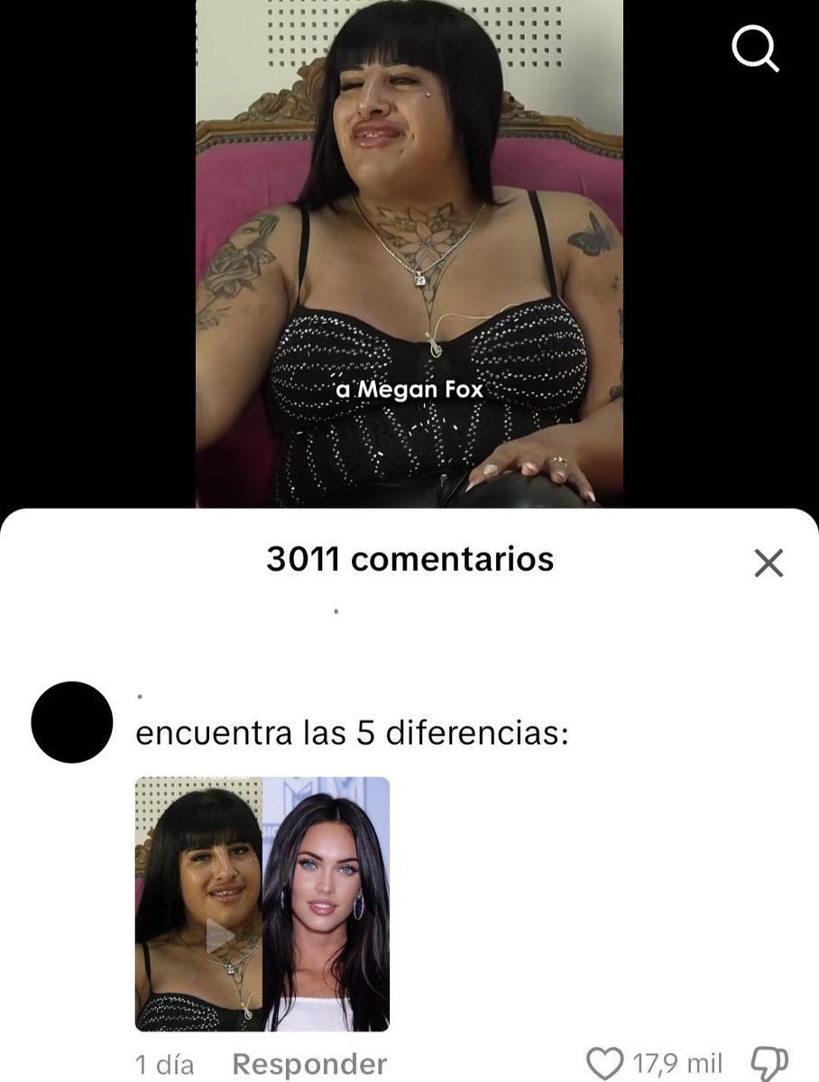 venenoodiada's tweet photo. La coqueta dijo en una entrevista que se parecía a megan fox https://t.co/ii42NCMwd8