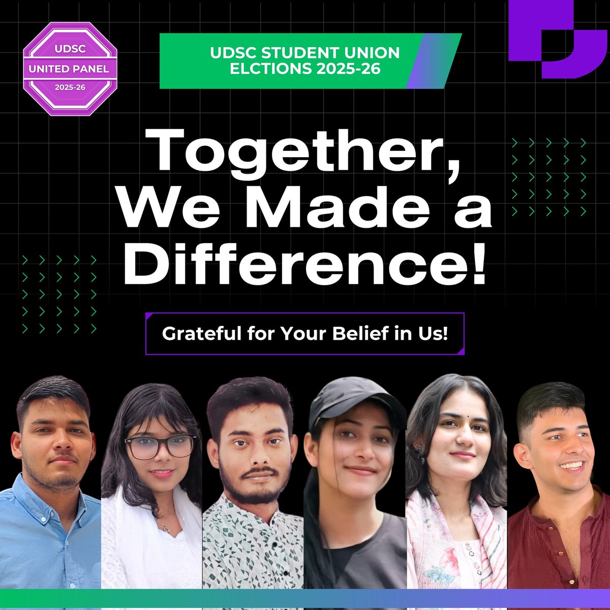 Ark4530's tweet photo. Clean sweep at #delhiuniversity  south campus by United panel 
#dusu2025 #dusu25 #Election2025 
#StudentPolitics #StudentSuccess https://t.co/dgrywNIUeF