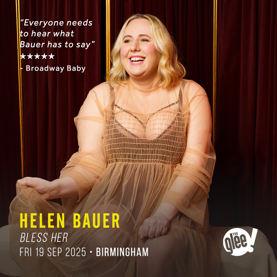 The Glee Club Birmingham (@gleeclubbham) on Twitter photo TONIGHT! 🕕👇
Helen Bauer: Bless Her
Doors: 6:15pm
Last entry: 6:30pm
Approx finish: 8:15pm
Featuring support from <a href="/eddyhare/">Eddy Hare</a>!
🎟 Limited tickets remain! Book in advance to avoid disappointment 👉 bit.ly/HelenBauerBham TONIGHT! 🕕👇
Helen Bauer: Bless Her
Doors: 6:15pm
Last entry: 6:30pm
Approx finish: 8:15pm
Featuring support from <a href="/eddyhare/">Eddy Hare</a>!
🎟 Limited tickets remain! Book in advance to avoid disappointment 👉 bit.ly/HelenBauerBham