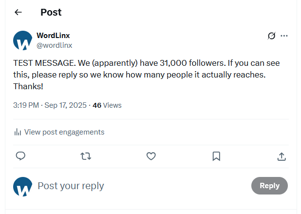 WordLinx tweet media