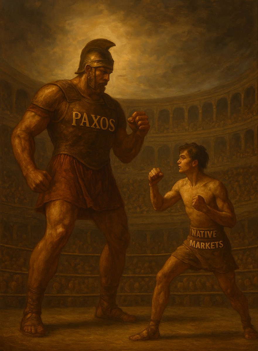 0x_Zeph's tweet image. 🧵 How Native Markets beat Paxos &amp;amp; TradFi giants to win @HyperliquidX  $200M USDH ticker

A DeFi “David vs Goliath” story. Here’s how the underdogs won 👇