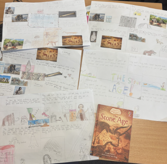 latimerprimary's tweet image. Year 3 are learning about The Stone Age in History, art and English this term. They have worked so hard and have enjoyed producing a Stone Age fact poster. #3JS #LatimerHistory #LatimerEnglish
