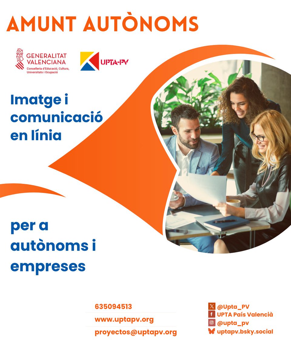 🌐Con la guía “Imagen y comunicación online” de Amunt Autónom@s aprenderás a mejorar tu presencia digital, conectar con clientes y fortalecer tu marca
👉 uptapv.org/wp-content/upl…
<a href="/GVAeducacio/">GVA Educació</a>
