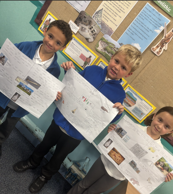 latimerprimary's tweet image. Year 3 are learning about The Stone Age in History, art and English this term. They have worked so hard and have enjoyed producing a Stone Age fact poster. #3JS #LatimerHistory #LatimerEnglish